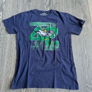 E Five Notre Dame Short Sleeve Tee in Navy Size Small